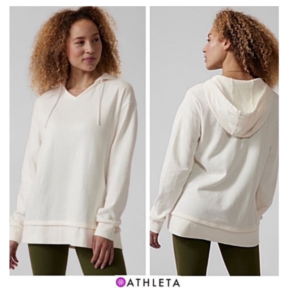 Cream Oversized Long Sleeve Hoodie